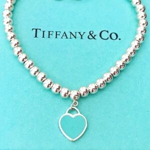Tiffany & Co. Silver Bracelet with Heart Charm